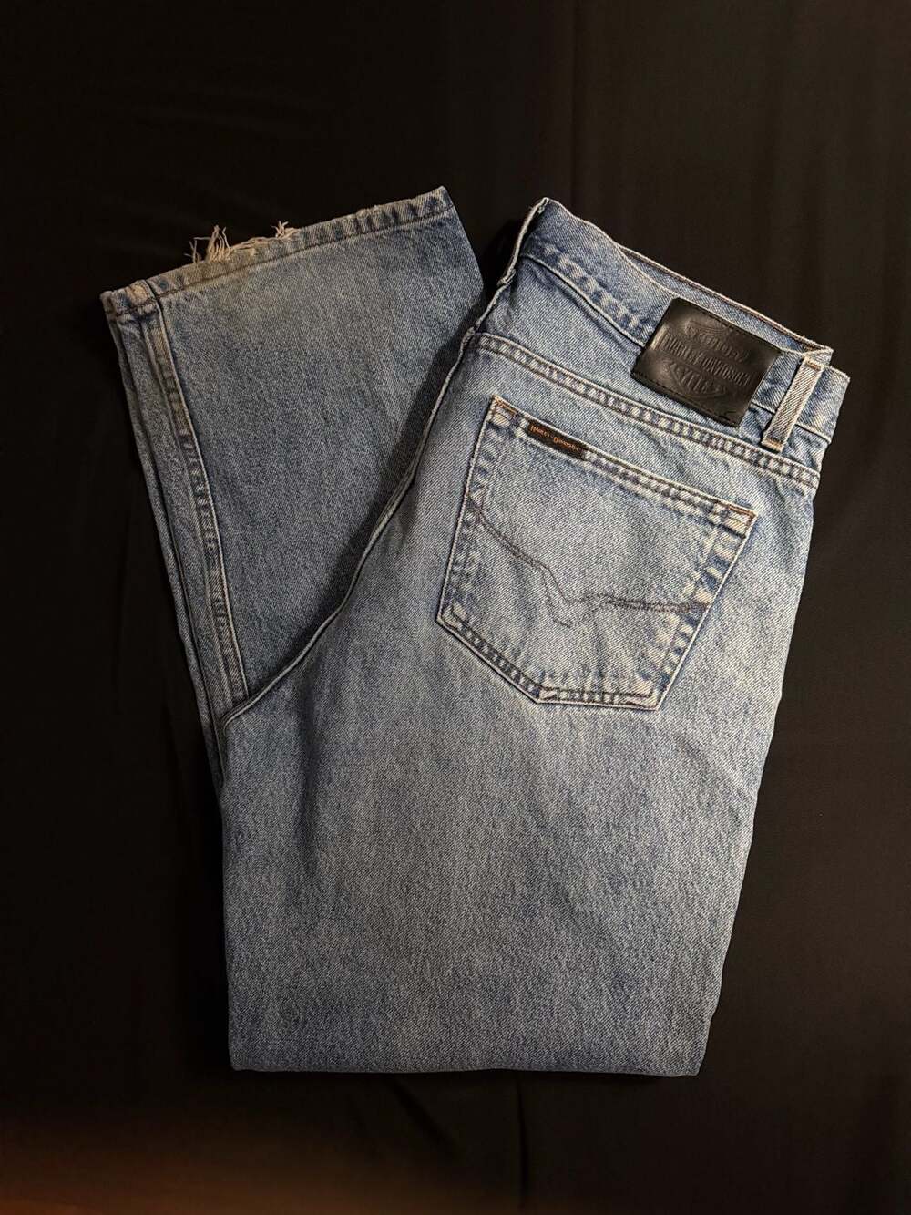 Harley Davidson Vintage Genuine Motorclothes Jeans Light Wash Relaxed Fit Men's